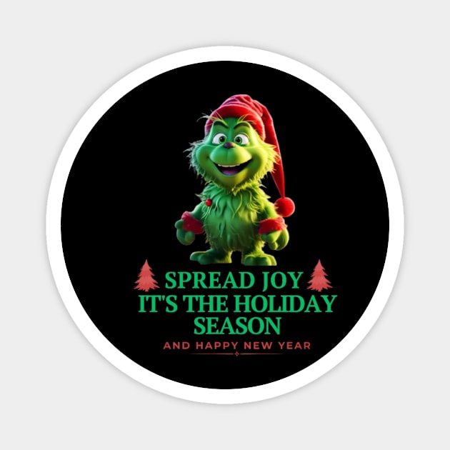 Festive Grinch Delight Magnet by MAT JAARAK